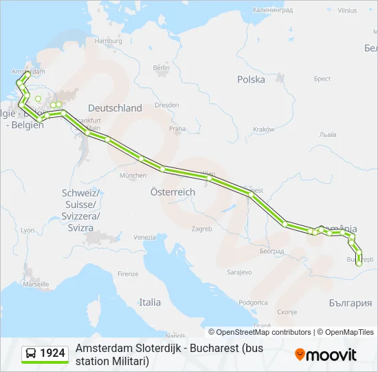 1924 Bus Line Map