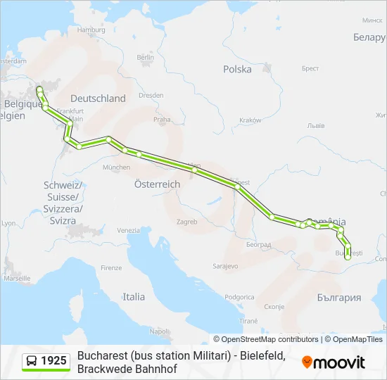 Автобус 1925: карта маршрута