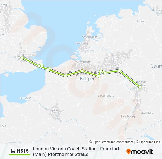N815 Bus Line Map