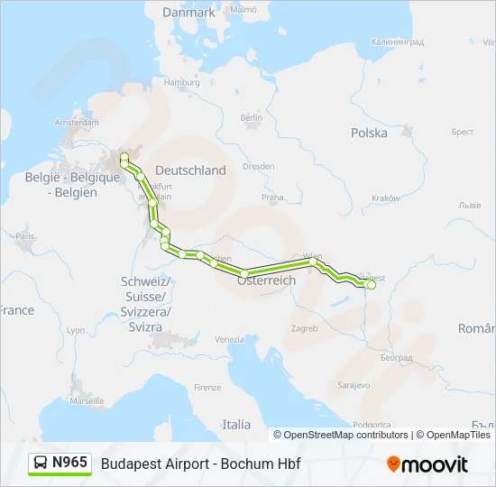 N965 Bus Line Map