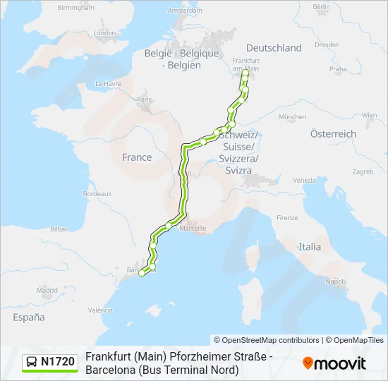 N1720 Bus Line Map