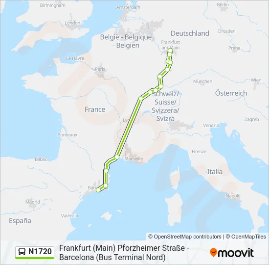 N1720 Bus Line Map