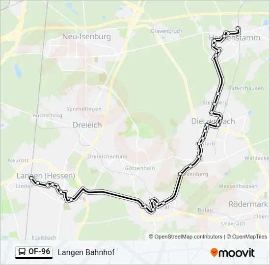 OF-96 Bus Line Map