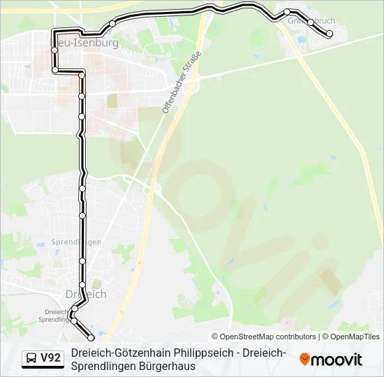 V92 Bus Line Map