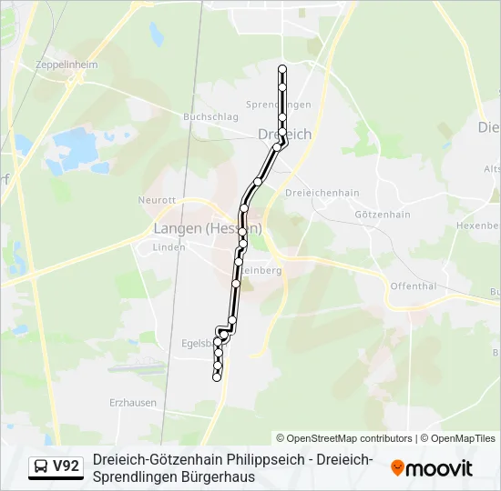 V92 Bus Line Map