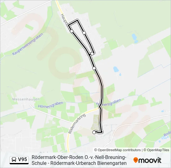 V95 Bus Line Map