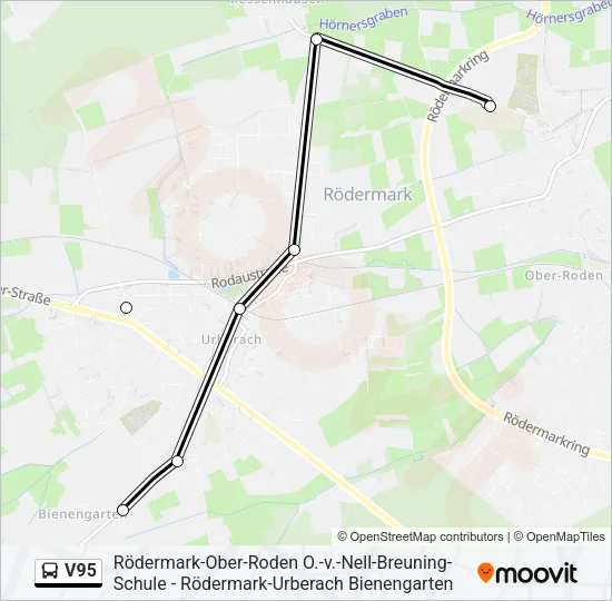 V95 Bus Line Map