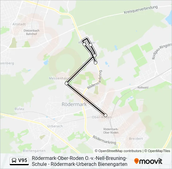 V95 Bus Line Map