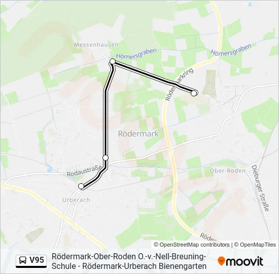 V95 Bus Line Map
