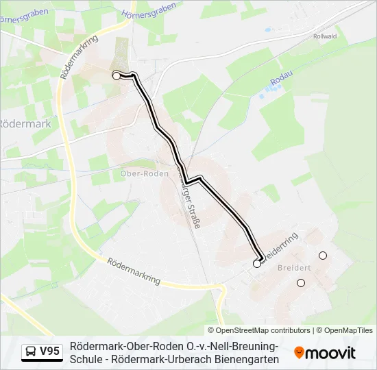 V95 Bus Line Map