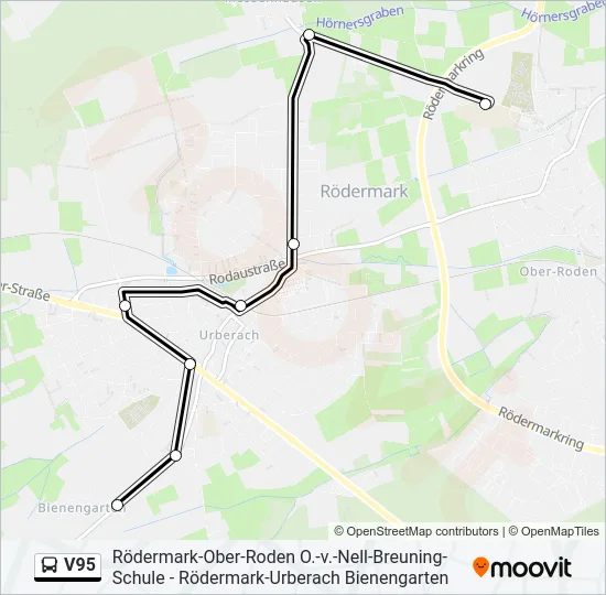 V95 Bus Line Map