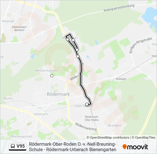 V95 Bus Line Map
