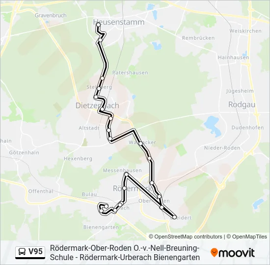 V95 Bus Line Map
