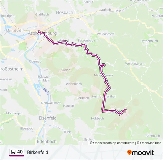 40 Bus Line Map