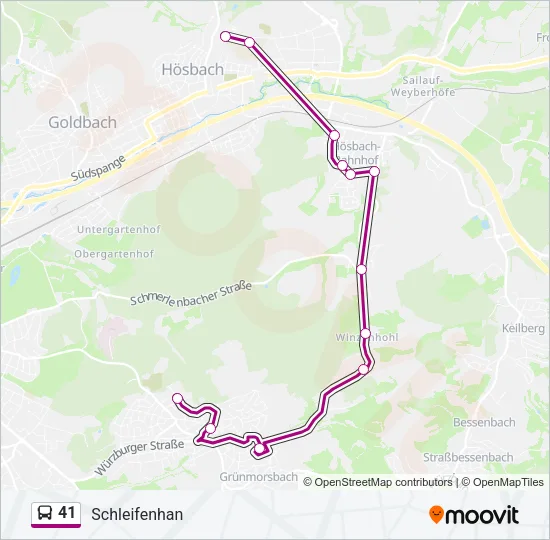 41 Bus Line Map
