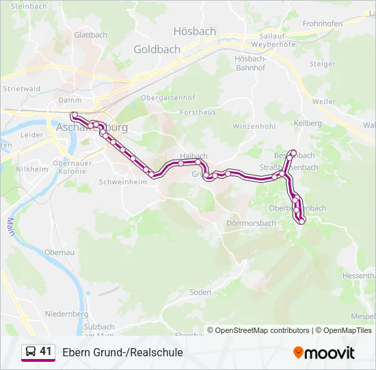41 Bus Line Map