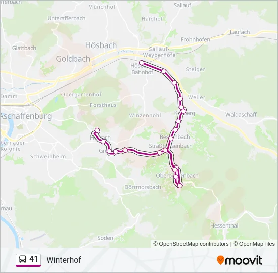 41 Bus Line Map