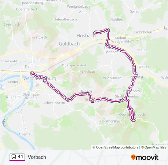 41 Bus Line Map