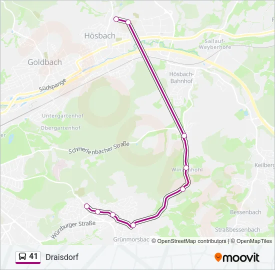 41 Bus Line Map