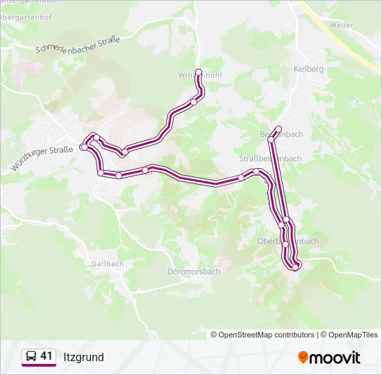 41 Bus Line Map