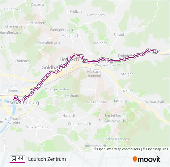 44 Bus Line Map