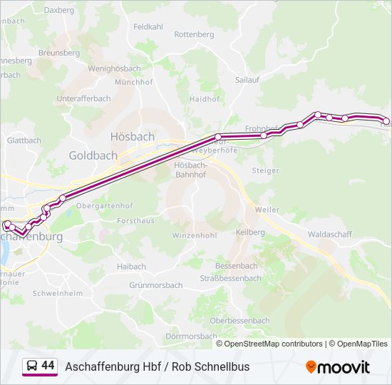 44 Bus Line Map