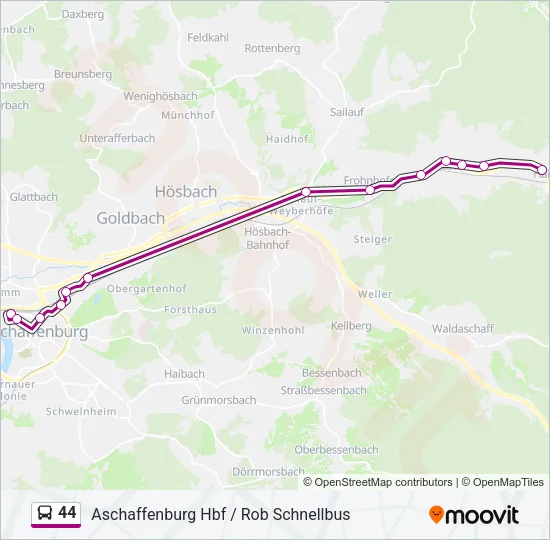 44 Bus Line Map