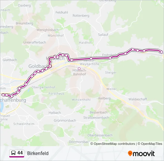44 Bus Line Map