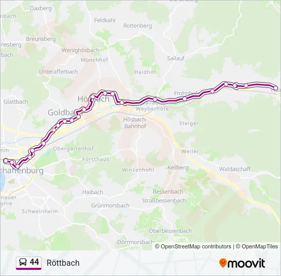 44 Bus Line Map