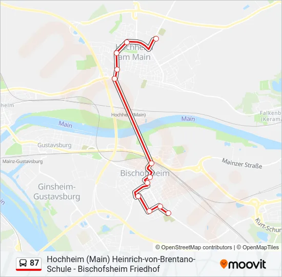  87: карта маршрута