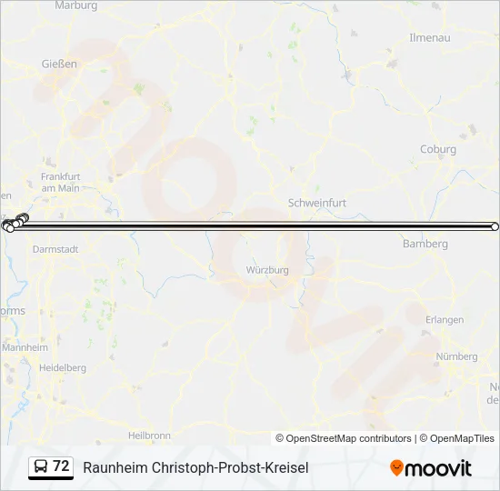 72 Bus Line Map