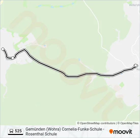 525 Bus Line Map