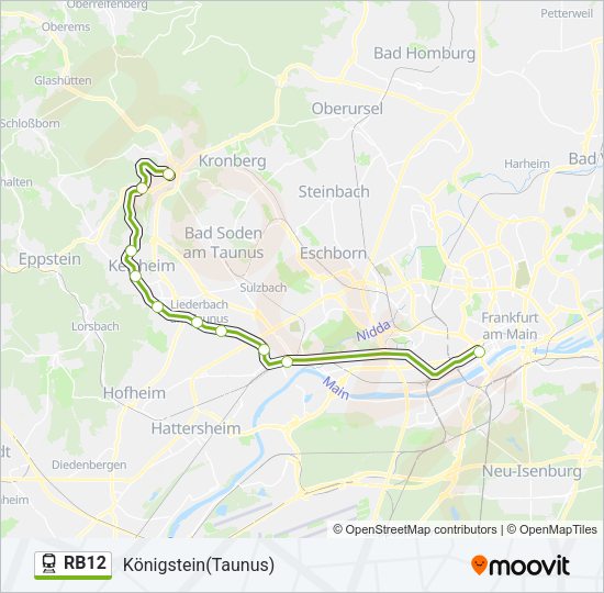 RB12 Train Line Map