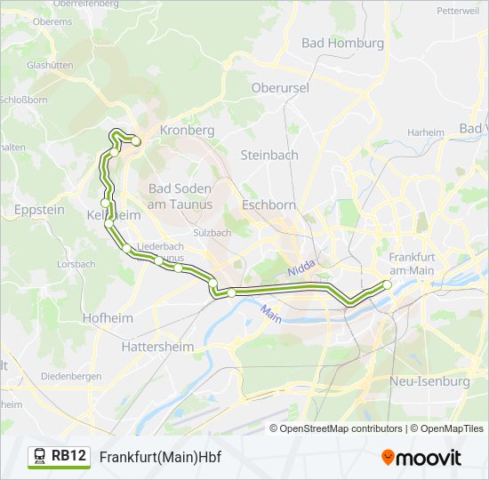 RB12 Train Line Map