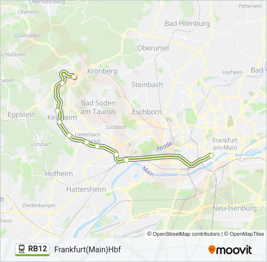 RB12 Train Line Map