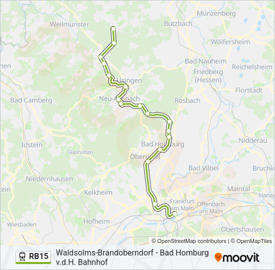 RB15 Train Line Map