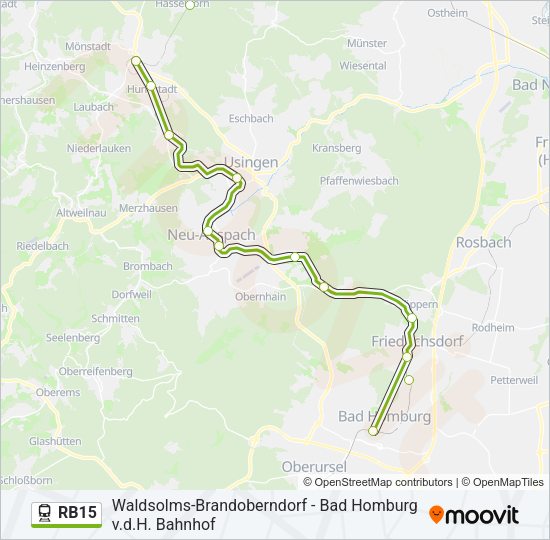 RB15 Train Line Map