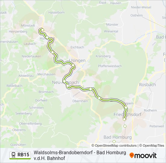 RB15 Train Line Map