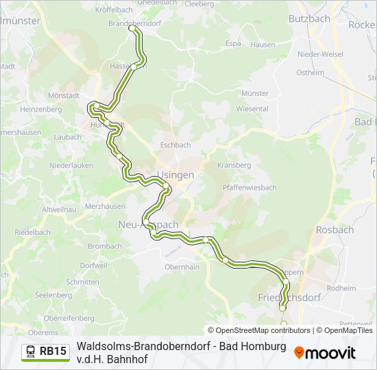 RB15 Train Line Map