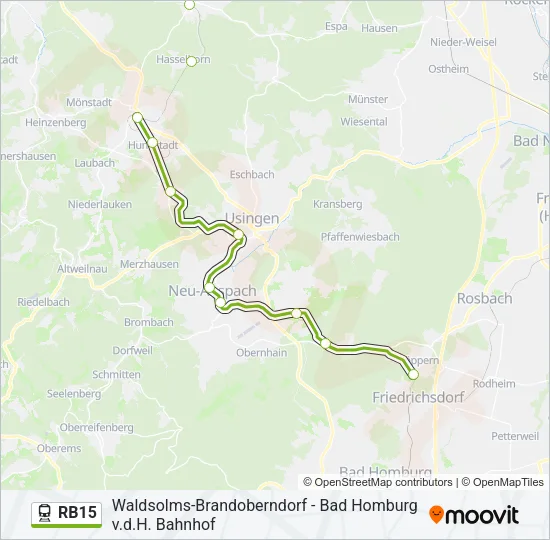 RB15 Train Line Map