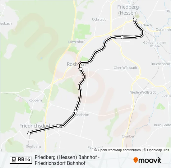 RB16 Train Line Map