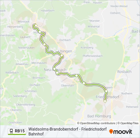 RB15 Train Line Map