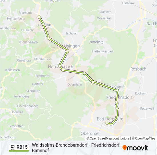 RB15 Train Line Map