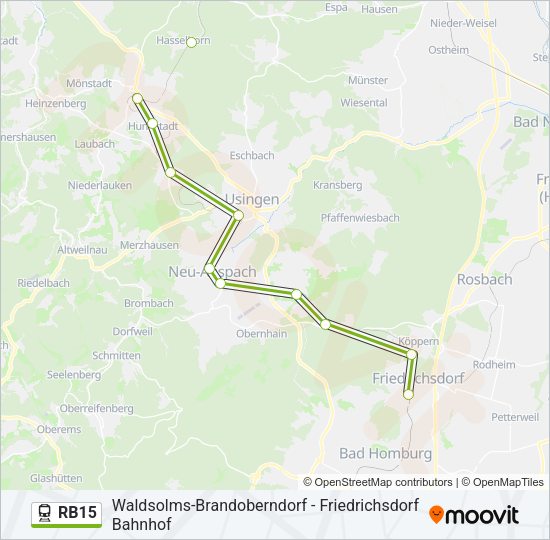 RB15 Train Line Map