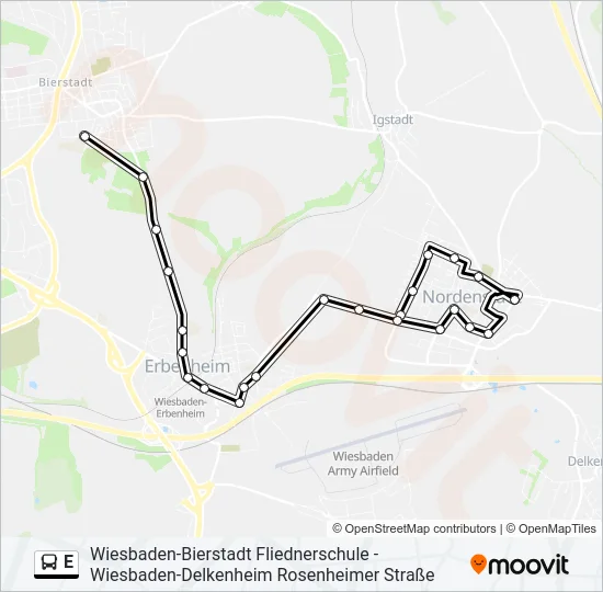 E Bus Line Map