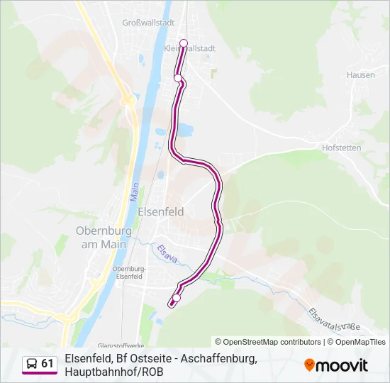 61 Bus Line Map
