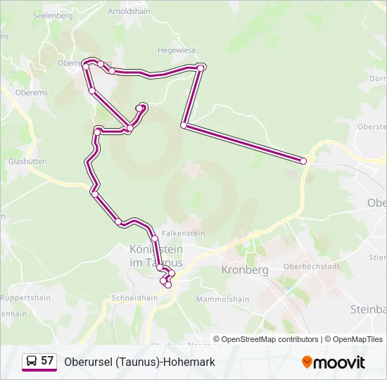 57 Bus Line Map