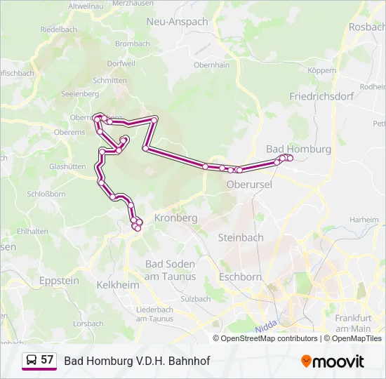 57 Bus Line Map