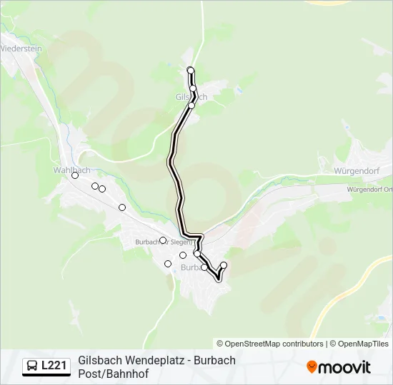 L221 Bus Line Map