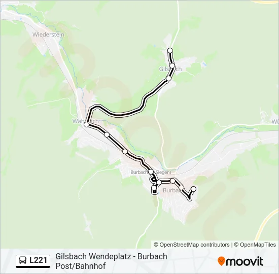 L221 Bus Line Map